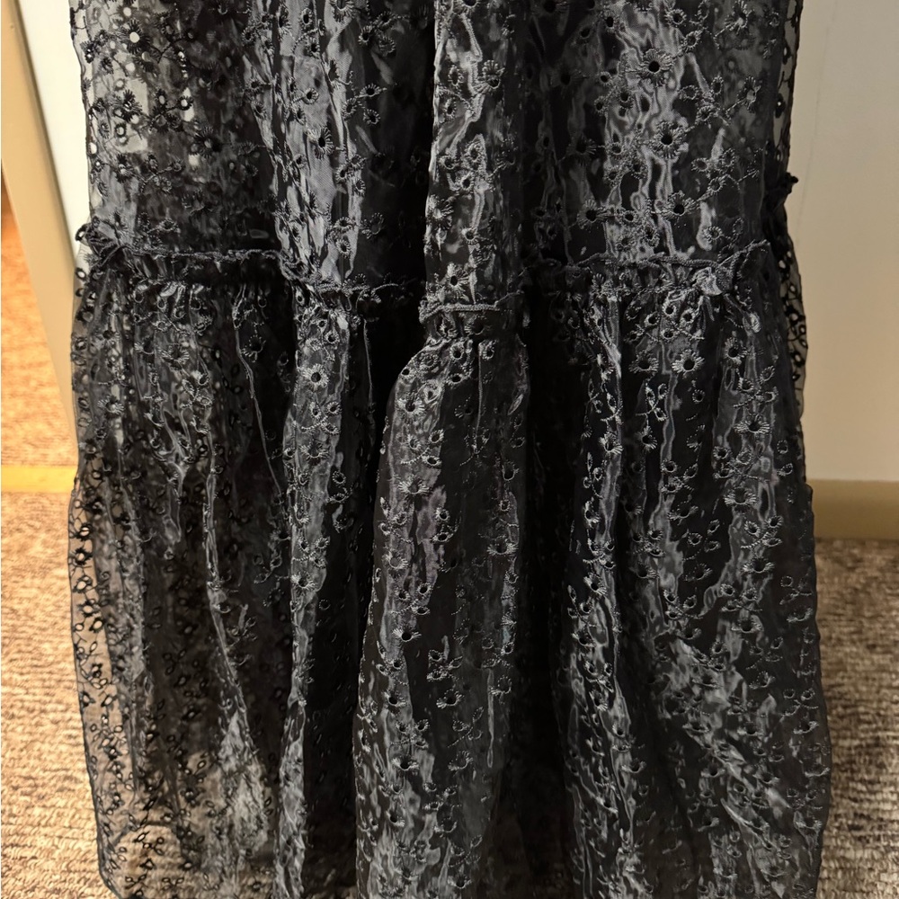 Delia’s black dolls kill floral embroidered Tulle gothic maxi dress NWT🐸 - Picture 8 of 12
